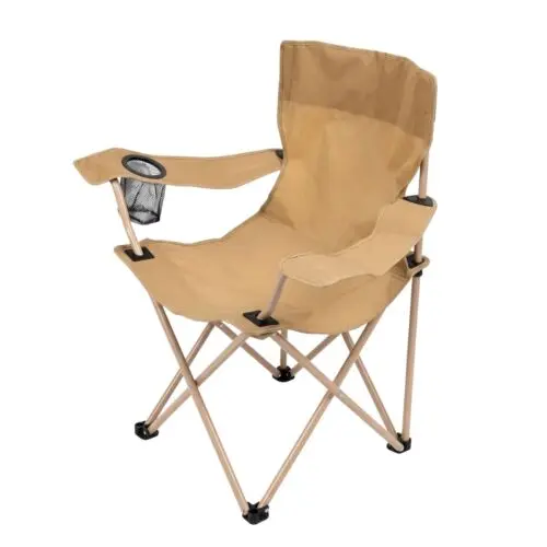 Chaise de camping pliante avec accoudoirs et porte-gobelet Omada