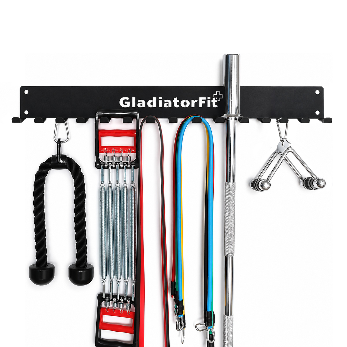 Rack de rangement mural en acier pour élastiques et cordes GladiatorFit 3 Rack de rangement mural en acier pour élastiques et cordes GladiatorFit – Image 3
