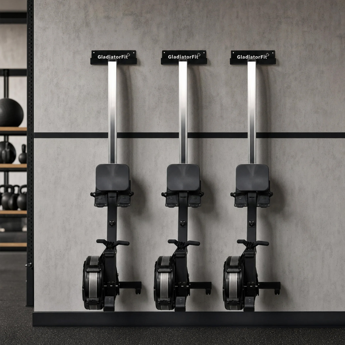 Steel wall rack for rowing machine or GladiatorFit bench 6 Steel wall rack for rowing machine or GladiatorFit bench - Image 6