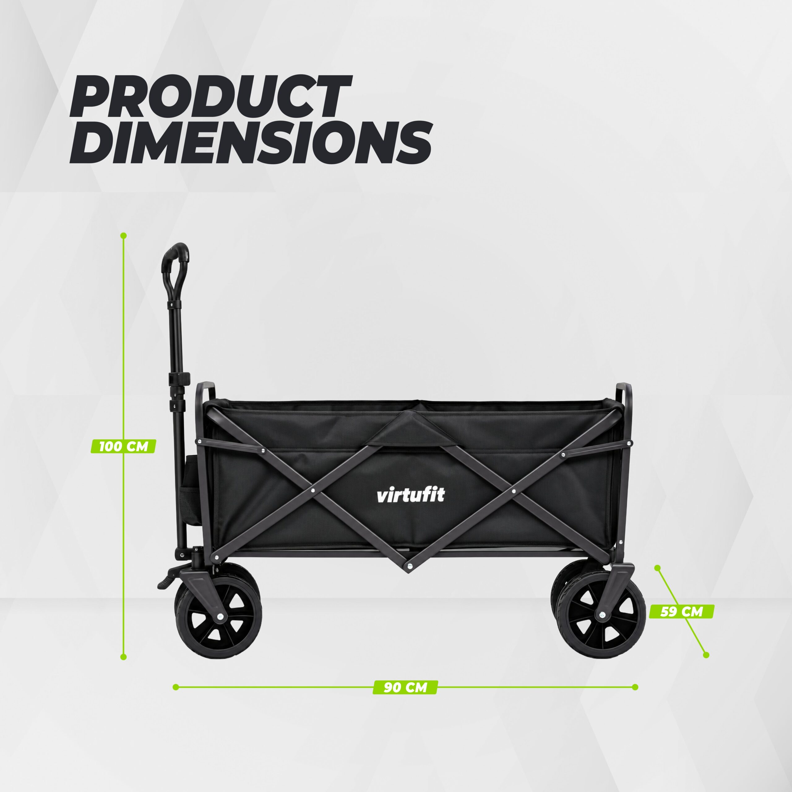 Chariot de transport pliable "FW100" 150kg VirtuFit 9 Chariot de transport pliable "FW100" 150kg VirtuFit – Image 9