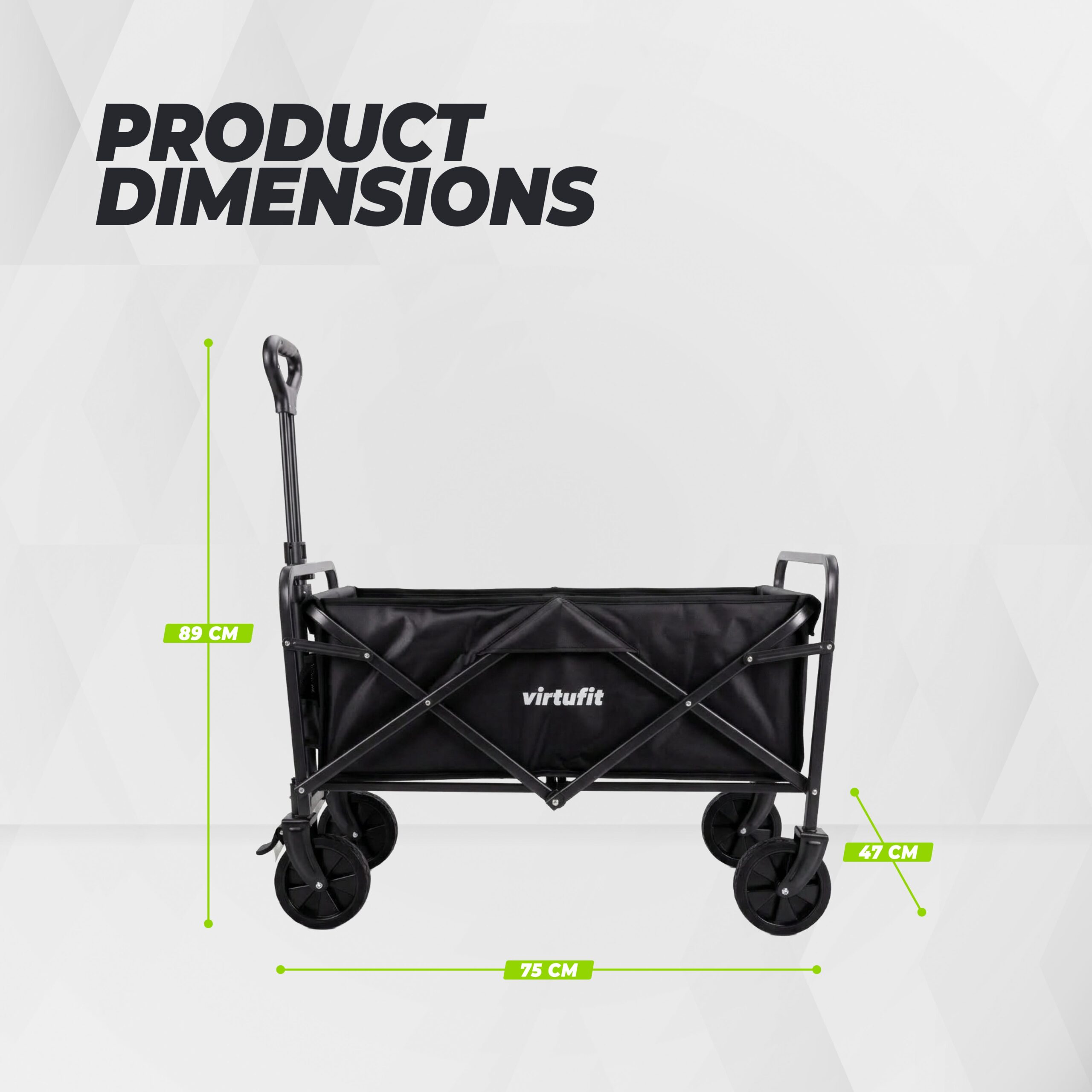 Chariot pliable "FW65" 65l 100kg VirtuFit 9 Chariot pliable "FW65" 65l 100kg VirtuFit – Image 9