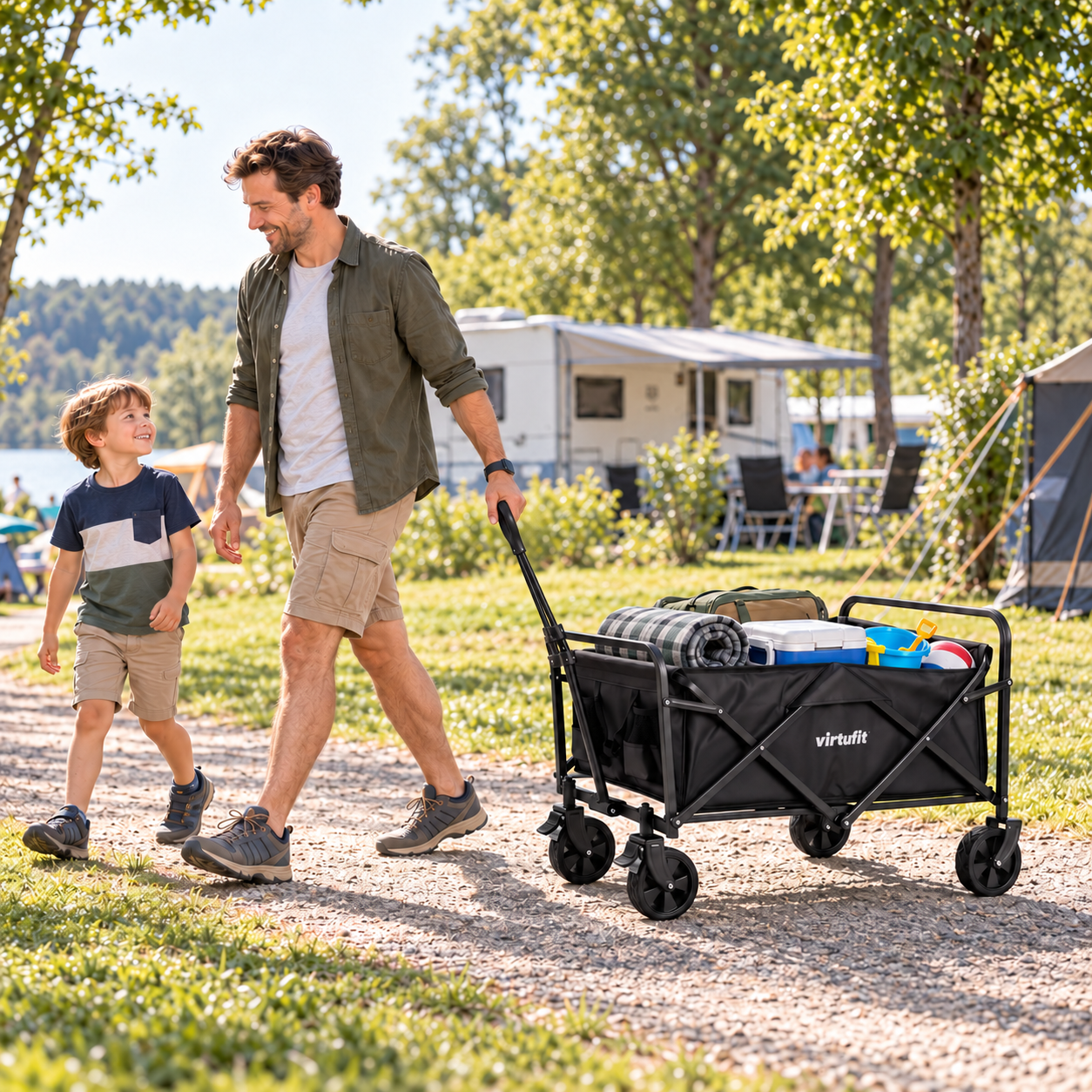 Chariot pliable "FW65" 65l 100kg VirtuFit 2 Chariot pliable "FW65" 65l 100kg VirtuFit – Image 2