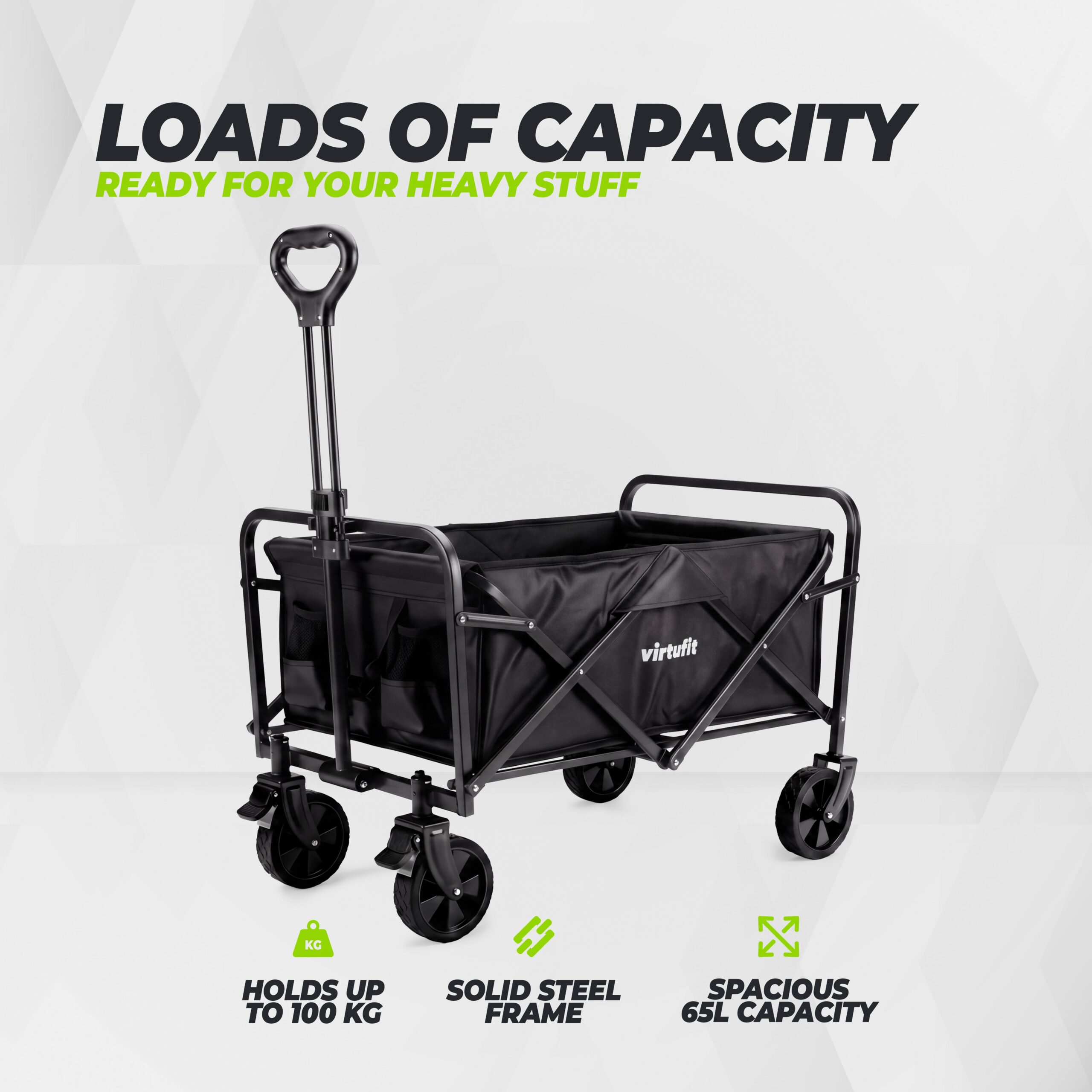 Chariot pliable "FW65" 65l 100kg VirtuFit 5 Chariot pliable "FW65" 65l 100kg VirtuFit – Image 5