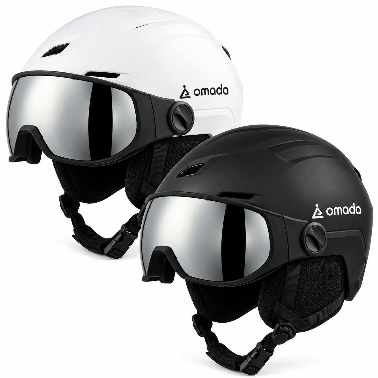 Omada ski en snowboardhelm voor volwassenen met vizier 1 Omada ski en snowboardhelm voor volwassenen met vizier